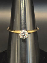 Diamond Solitare Dress Ring 14ct Gold with Valuation Certificate - Size R